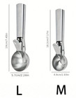 1pc Stainless Steel Ice Cream Scoop - Non-stick Heavy-duty Tool With Trigger New