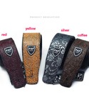 Adjustable Pu Leather Guitar Strap Embossed For Acoustic Electric Guitar Belt