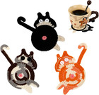 Drink Coaster   Cat Gifts For Cat Lovers fun Woven Creative Coasters cute Coffee