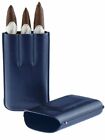 S t  Dupont Atelier Leather Dark Blue Cigar Case For 3 Cigars  183122 New In Box