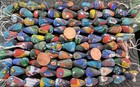 Multicolored Glass Beads Matt Finish  1 Lb     1