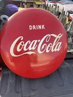 Circa 1950   s 24    Tin Coca-cola Button Vintage Sign