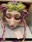 Ceramic Mask Clay Art Hand Painted  057 Vintage W  Box And Tag