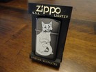 Barrett-smythe Cat Slim Zippo Lighter Mint In Box 1995