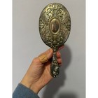Vintage Silver Plated Vanity Set Hand Mirror Brush Comb Victorian Art Nouveau 