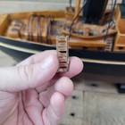 Vintage Wooden Tugboat Model Nautical Ship Boat Decor W Stand Maritime