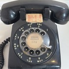 Western Electric Black Rotary Desk Phone Model 500 Vintage 