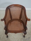 F73513  Vintage French Carved Cane Tub Chair