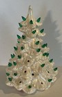 Vintage White Pearl Ceramic Christmas Tree Atlantic Mold   10   