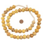 Mixed Antique Venetian King Beads 19mm Ghana African Yellow Bicone Glass