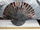Large Hand Painted Water Color Asian Fan 