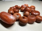 Old Tibetan Carnelian Agate Beads     Antique Himalayan Dzi Style Beads