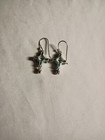 925 Sterling Silver Cross Earrings With Small Turquoise Stones