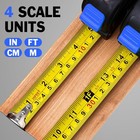 25ft Tape Measure  Easy Read  Self-locking  1  Blade