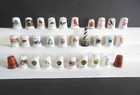 Lot Of 30 Thimbles 80 s 90 s Souvenir Usa States Cities Landmarks Vintage