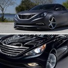 Headlights For 2011-2014 Hyundai Sonata Black Amber Clear Lens Pair Not Hybrid