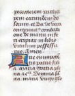 C  1500 Medieval Illuminated Manuscript Book Of Hours Leaf - Gold Initial