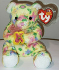 Ty Beanie Baby - Bloom The Bear  7 Inch  New Mwmts Plush Stuffed Animal Toy