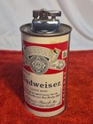 Vintage Budweiser Lager Beer Tin Can Table Lighter 