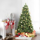 7ft Green Spruce Realistic Artificial Christmas Tree With Stand 1816 Pe pvc Tips