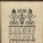 Framed Cross Stitch Alphabet Sampler Embroidery Needlepoint Wall Decor Handmade 