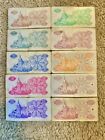 Set 10 Ukrainian Karbovanets Banknotes 1991-92 Old Rare Vintage Ukraine Money  