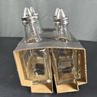 Tablecraft Oil And Vinegar Cruet Bottles 6 Oz Set Of 4 Square C6004 New In Box 