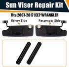 2pcs Black Sun Visor Repair Kit Lh   Rh Sun Visor For 07-17 Jeep Wrangler Jk Jku
