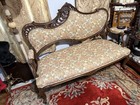 Victorian Era Sofa Antique Couch Carved Floral