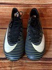 Nike Mercurial Soccer Cleats Black White 831964-013 Mens Size 11