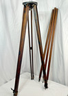 Vintage Wood Wooden Camera Tripod Adjustable Transit Survey Floor 39-72 Antique