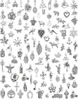 100 Pcs Wholesale Bulk Lots Jewelry Making Charms Mixed Smooth Tibetan Silver   