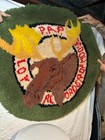 Loyal Order Of The Moose  moose Lodge  Handmade Hook Rug Or Wallhanging Green