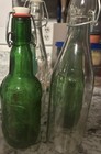 Vintage Grolsch Beer Green Glass 15 2oz Bottle Porcelain Wire Flip Top Lot Of 4