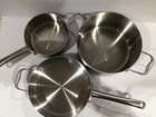 American Kitchen Regal Ware Lot 6 Qt Stockpot 2 Qt Saucepan Saute Pan 3-ply