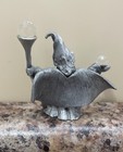 Vintage Spoontiques Pewter Wizard W staff   2 Swarovski Crystals D d Rpg   cmr591