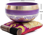 Tibetan Singing Bowl Set - Authentic Handcrafted 7 Chakra Healing Gift  purple-m
