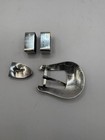 Vintage 4-piece Navajo Sterling Silver Western Ranger Belt Buckle Set 64 Grams