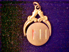 1920s Akia Knights Gold Red White      Spinner Fob Charm 100  Original  2