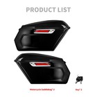 Vivid Black Hard Saddle Bags W  Chrome Latch   Keys For Harley Touring 2014   2023
