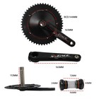 Fixed Gear Track Bicycle Hollow Tech Carbon Crankset 49t Chainwheel 165mm Crank