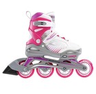 By Rollerblade Phoenix Girls Adjustable Fitness Inline Skate  White And Fuchs   