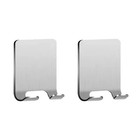 2pcs Razor Holder 304 Stainless Steel Shaver Stand Bathroom Hook Rack