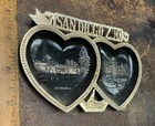 Vintage San Diego Zoo     Heart Shaped Metal Souvenir Ashtray