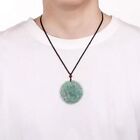 Chinese Antique Hotan Jade Carved Dragon Pattern Necklace Pendant