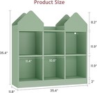 Kids Bookshelf Toy Storage Organizer Open Cubbies Toddler Bookcase Toy Chest Box