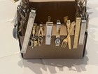 Box Of  40 Men s Metal Tie Bar clips Gold   Silver Tone Assorted Designs