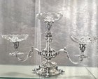 Reed   Barton Epergene Candelabra Silver Plated  165 Glass Liners Flower Bowls