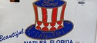 Vintage 1980 s Tamiami Ford Naples  Fl  Dealership Booster License Plate  L  k  