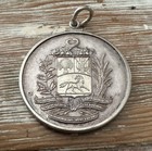 1859 Plata Pura Venezuela Silver Coin In Bezel Charm